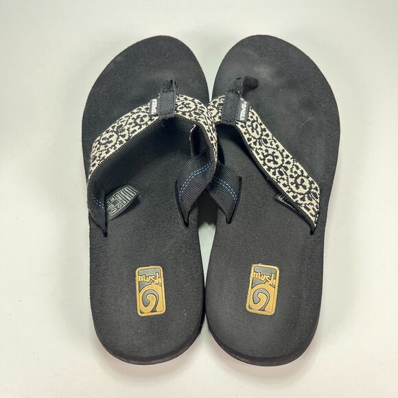 Teva Mush II Black Lightweight Comfort Flip Flops Sandals 4198 Women’s Size 8 - Picture 6 of 8